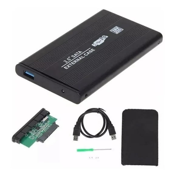 Cofre Case Disco Duro Usb 3.0 Metálico 2.5 (ssd O Hdd) negro