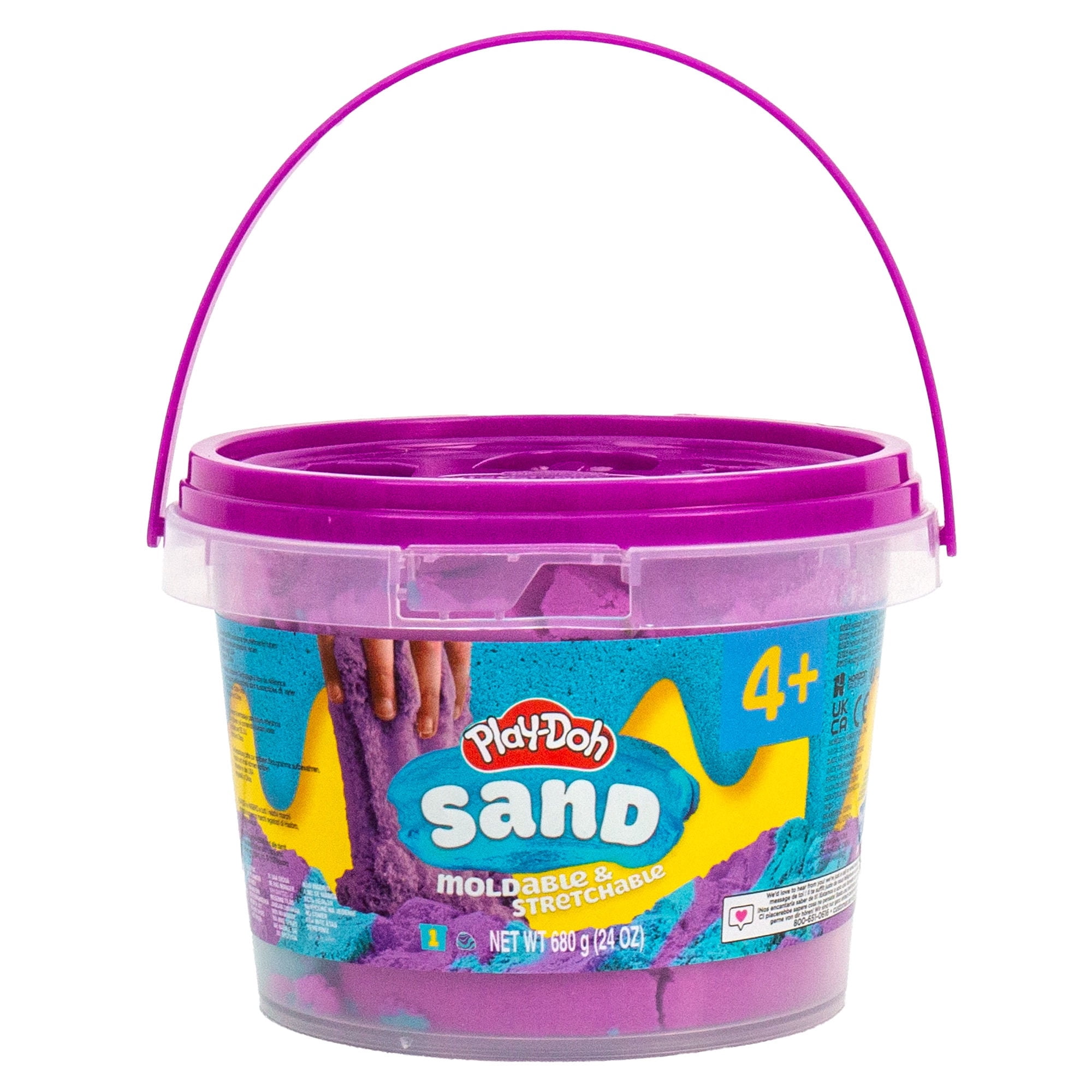Cubo Dúo De Arena Play-doh Sand En Balde Dos Colores Rosa Y Azul