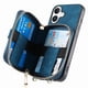 thumbnail image 2 of Funda Tipo Cartera con Correa Cruzada para iPhone 17 Protección Contra Golpes Azul, 2 of 6