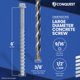 thumbnail image 2 of Tornillos para Hormigón Conquest Fasteners 9,5 mm x 15 cm, 2 of 8