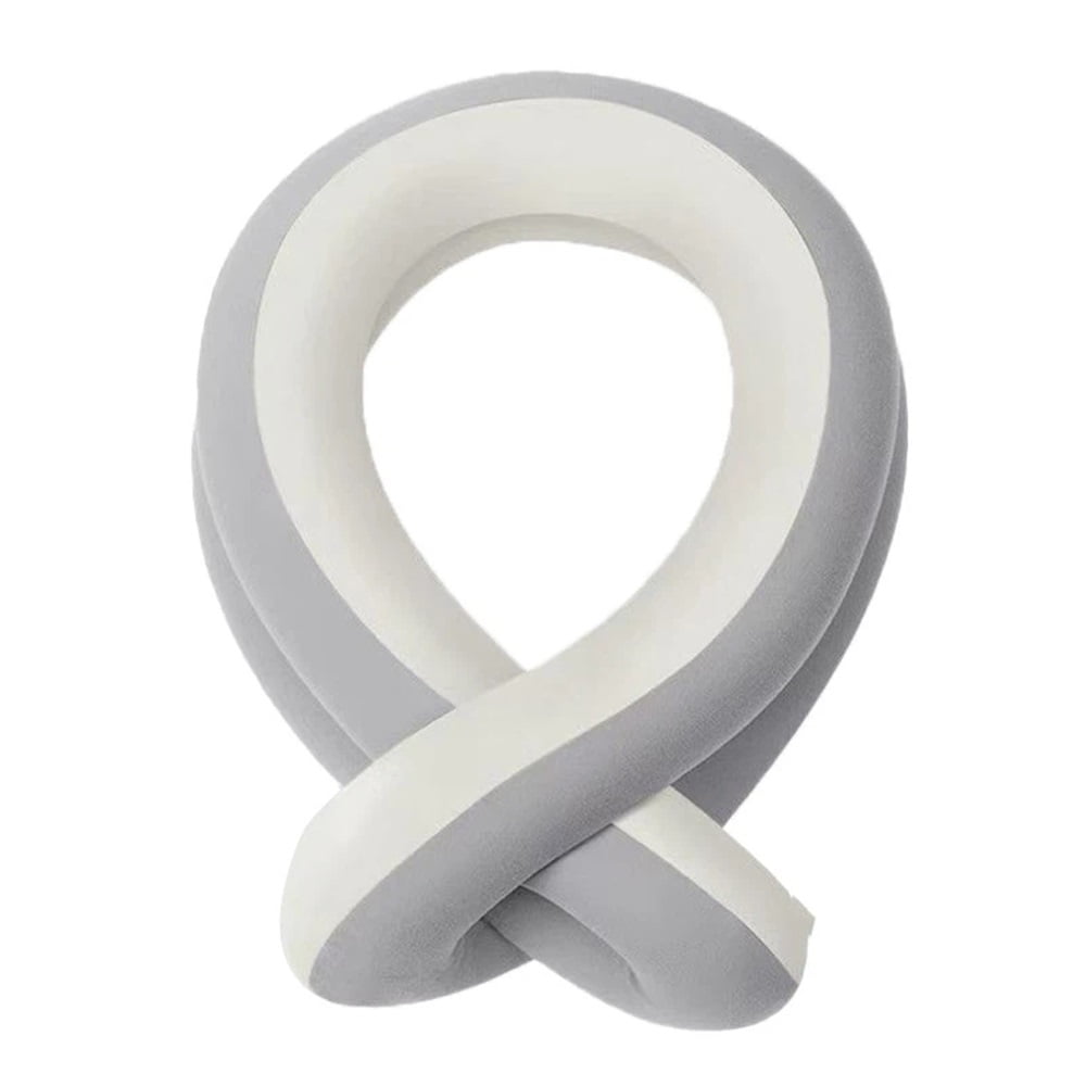 Xusx111 - Almohada De Viaje, Almohada De Cuello - Almohada Ergonómica Para Uso Ajustable Y Ultraligero Con Tela De Doble Cara Para Uso En Vuelo, Coche Y Oficina, Gris