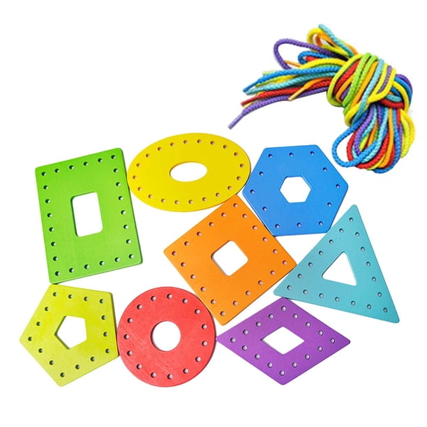 Tarjetas De Cordones De Madera Para Jardín De Infantes, Habilidades Motoras Finas Para Niños Pequeños En Coche, Avión
