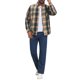 thumbnail image 2 of INSPIRE CHIC Camisa de Franela a Cuadros Casual de Manga Larga Retro de Algodón Cepillado para Hombre S Caqui Verde, 2 of 6
