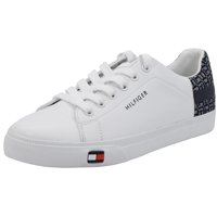Zapatilla Tommy Hilfiger Laddin Para Mujer, Color Blanco, Monograma, 9M