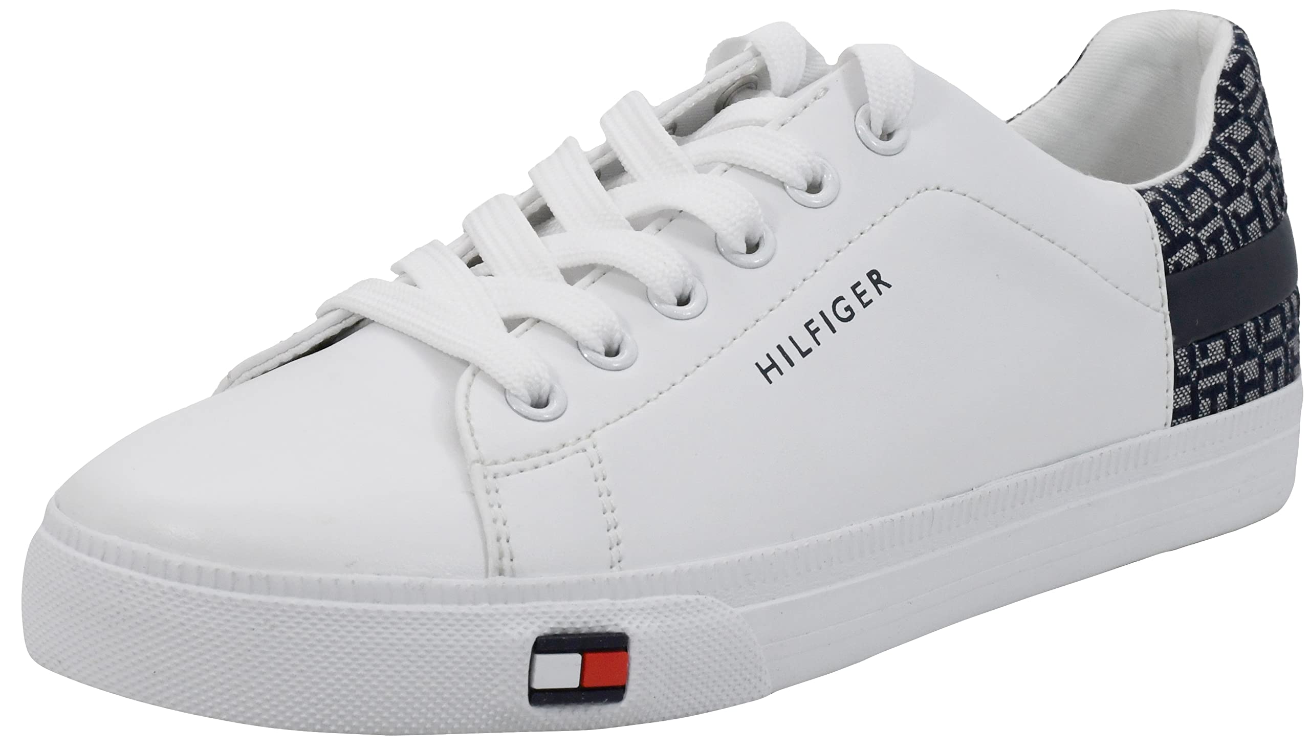 Zapatilla Tommy Hilfiger Laddin Para Mujer, Color Blanco, Monograma, 9M