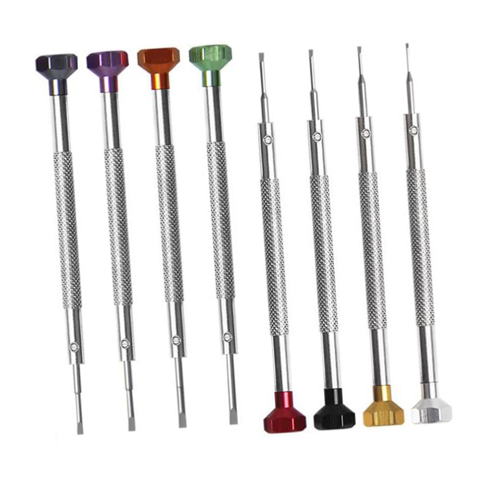 Magideal - 8 Destornilladores De Relojero, Juego De Destornilladores Para Relojes, Herramientas De Reparación, Varios Tamaños, Juego De Destornilladores Pequeños