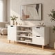 thumbnail image 1 of Rack Tv 120x30x55cm 2 Tiras 1 Puerta Melamina Homer Design Blanco, 1 of 8