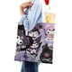 thumbnail image 4 of Kuromi Bolso de tela con estampado de lienzo para mujer, bolsa de compras reutilizable y estética, con cremallera interior, regalo para mujer, 35 × 40 cm., 4 of 6