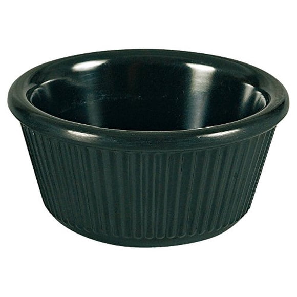 Ramekin Yanco NC-509BK, melamina negra estriada, 60 ml, paquete de 72