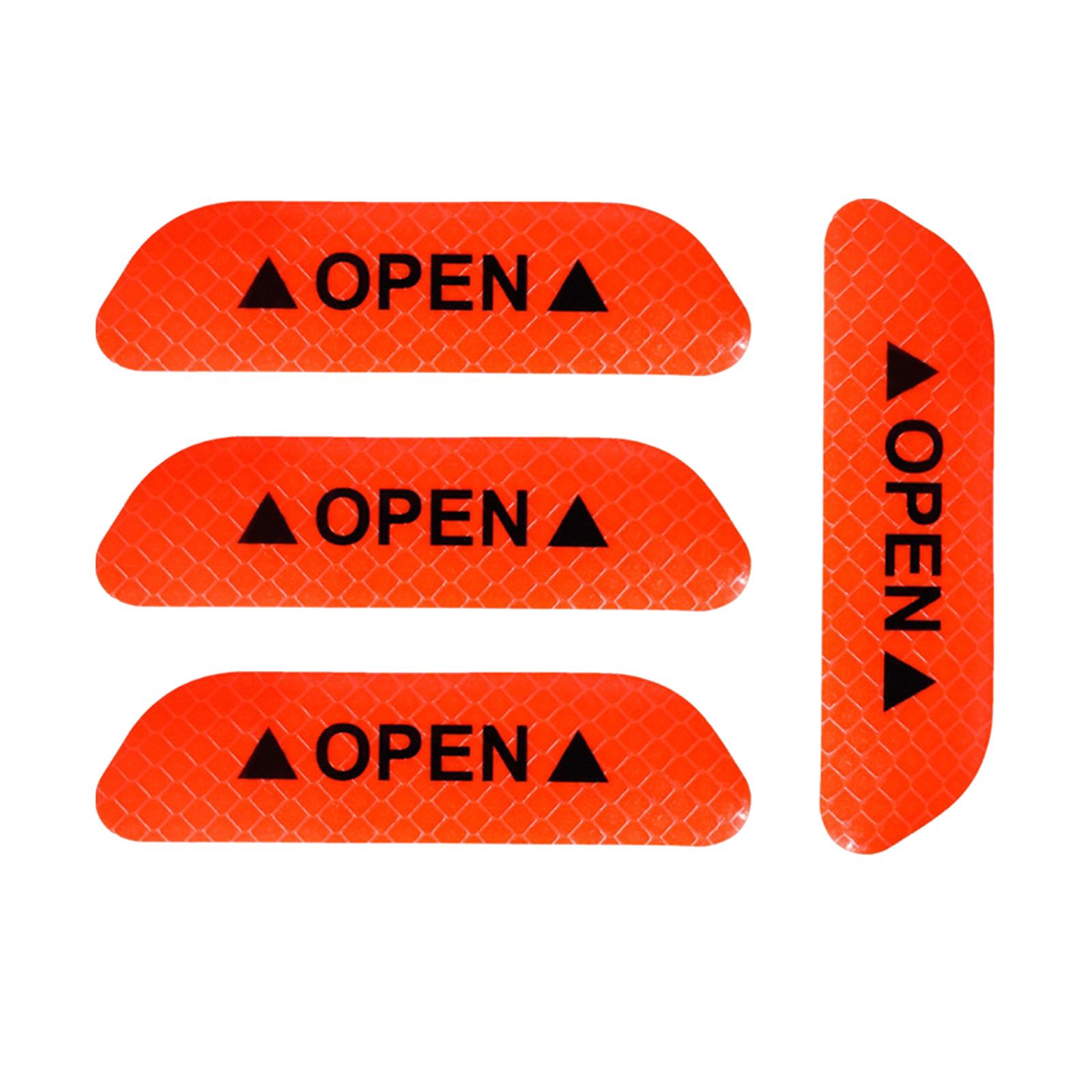 Ioensy - 4X Cinta Reflectante Fuerte Adhesión Para Vehículos Moto Automotriz Naranja