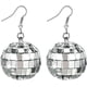 thumbnail image 1 of 2 pendientes de bola de discoteca, pendientes de bola de espejo, pendientes de Halloween, pendientes de bola de discoteca, pendientes de discoteca de los años 60 o 70, pendientes de Halloween para muj, 1 of 7