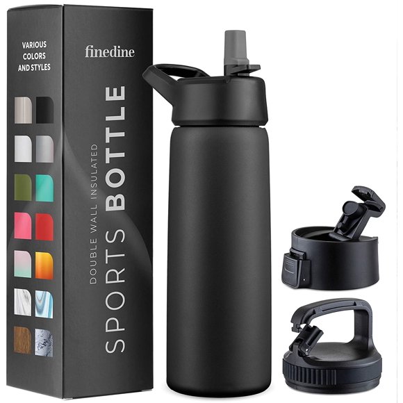 Botella de agua FineDine con aislamiento de acero inoxidable de 750 ml