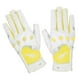 thumbnail image 4 of 2 Guantes De Golf De Piel Sintética Para Mujer, Flexibles, Antideslizantes, Transpirables, Suaves Para Gimnasio, Amarillo 22, 4 of 5