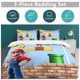 thumbnail image 5 of Super Mario 3-Piece Comforter Set for Bedroom Super Mario Bedding Set for Kids Adults Soft Microfiber Duvet Cover Set with Zipper Closure, 5 of 5