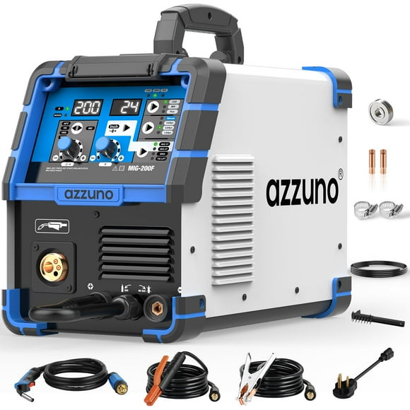 Soldador AZZUNO 200A MIG 4 en 1 110 V/220 V de doble voltaje (gris)