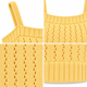 thumbnail image 3 of Top Mujer Tejido Calado Corto Con Tirantes amarillo Talla Única, 3 of 3