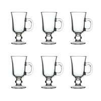 Genérico - 6 Tazas Vidrio 125Ml Espresso Capuchino Apto Microondas