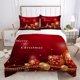 thumbnail image 1 of Christmas Gifts Santa Gingerbread Man Snow Quilt Duvet Cover Set3-Piece Bedding Set, 1 of 4