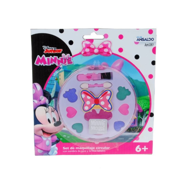 Minnie - Maquillaje Infantil Set Cosmeticos Circular En Blister
