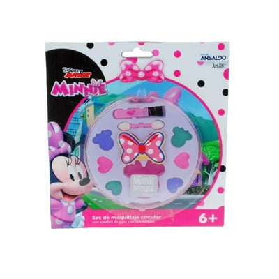 Maquillaje Infantil Set Cosmeticos Circular En Blister Minnie Mouse