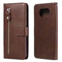 Gangxun - Funda Con Cremallera Para Xiaomi Poco X3/X3 Pro 5G, Carcasa Cartera De Cuero Pu Con Soporte Y Tarjetero