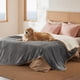 thumbnail image 4 of Manta impermeable para cama, forro polar sherpa, color gris, 90 x 220 cm, 4 of 9
