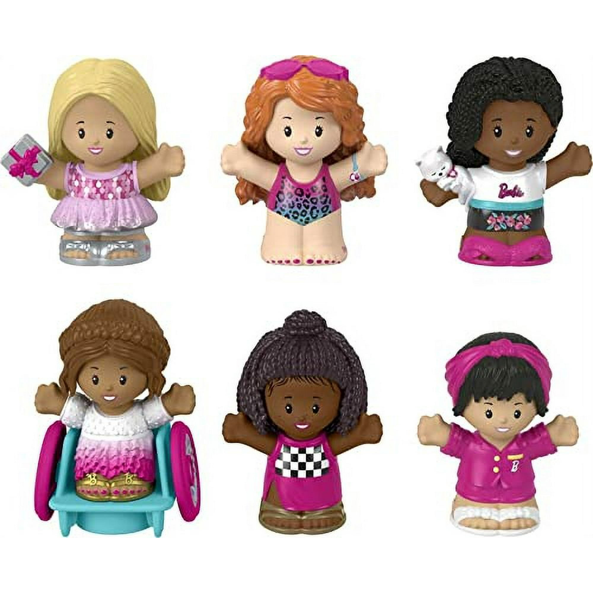Fisher Price - Conjunto Regalo Fisher-price Barbie Figura 6-pack Little People Niños Pequeños 18m-5años