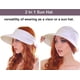 thumbnail image 2 of Sombreros para mujer con visera de playa convertible y protección solar UV UPF 50+, 2 of 5
