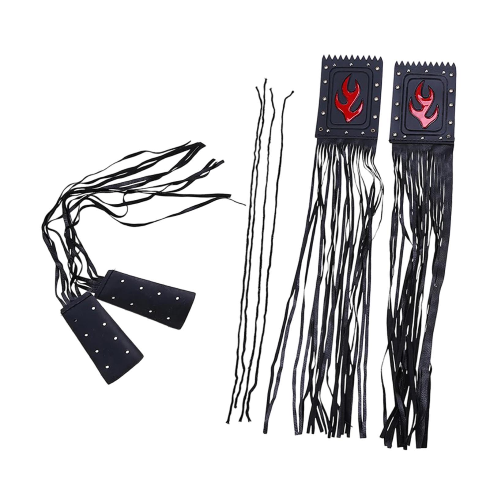 Magideal - Empuñaduras De Mano Con Borlas Para Manillar De Motocicleta Genéricas, Cubierta De Palanca Con Borlas, Cubierta De Agarre Con Flecos Negros, Cubiertas