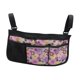 thumbnail image 3 of Bolsa Lateral Para Silla De Ruedas Portátil Con Portavasos Para Sillas De Movilidad En El Hogar, Viaje, Flor Violeta, 3 of 5