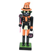 Magideal - Nutcracker Figura Escultura Puppetero Soldado Artesanía De Madera Adorno Festivo Con Estilo Clásico Adecuada Para Regalos Decoración De Mesa Y Fiestas Gato Negro