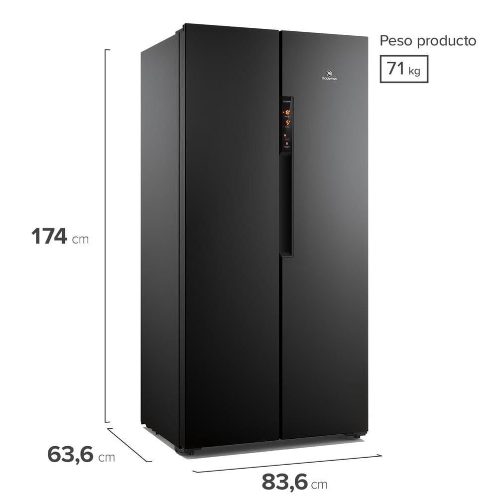 Refrigerador Mademsa Side by Side No Frost / MAS430B 426 Litros, foto 2