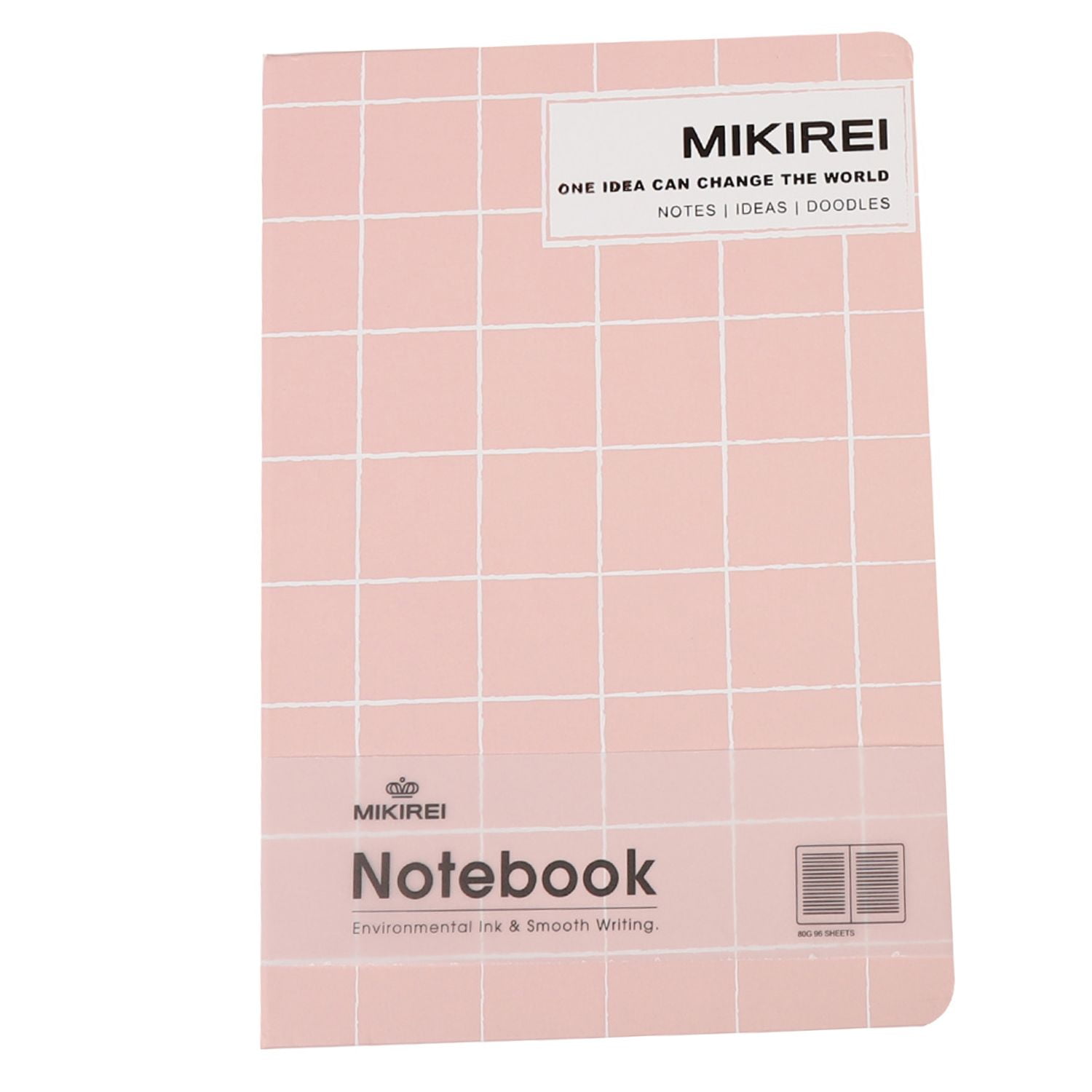 Homewell - Libreta Tapa Dura Rosado Cuadros 21x14.5cm 96pag