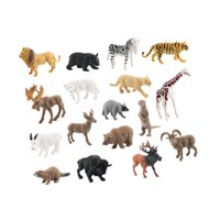 Bothyi - 17 Juguetes De Animales En Miniatura De Pvc Realistas, Animales Gigantes, Decoración De Mesa