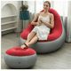 thumbnail image 3 of Sillon Inflable Puff Tumbona Con Reposa Pies Sofa Inflable Rojo-gris, 3 of 3