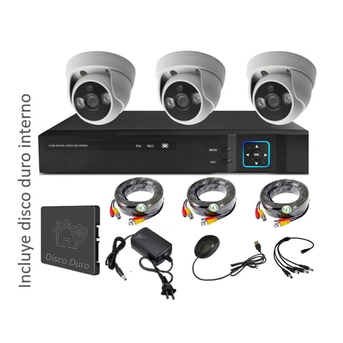 Vipa - Kit 3 Cámaras Seguridad Interior Con Disco Duro I31Ldd