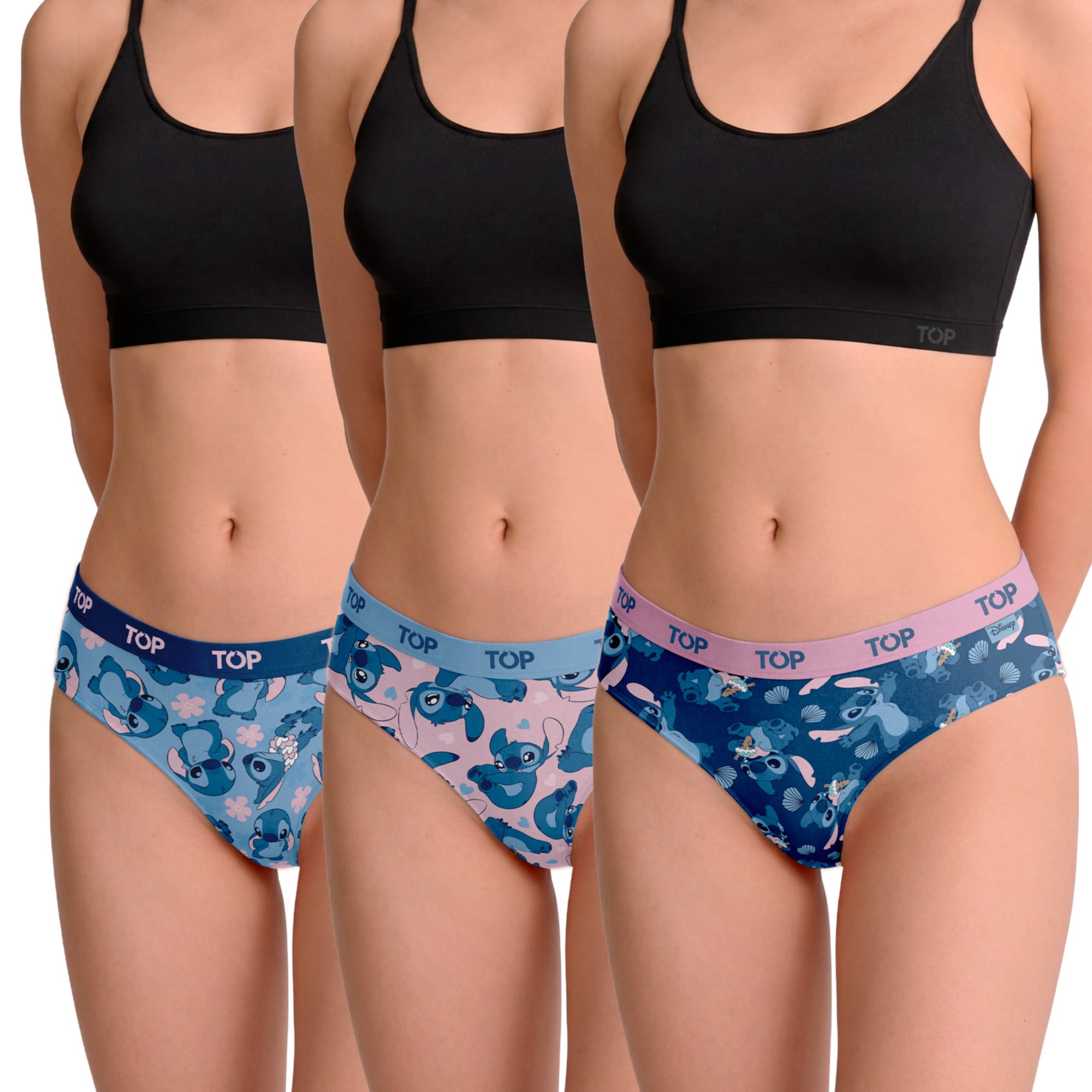 Calzón Culotte Algodón Pack 3 Stitch C1 Top