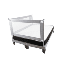 Bebe Sure - 2 Barandas Para Cama 1 Plaza 90×200 Cm Gris Altura Colchón Hasta 27 Cm