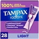 thumbnail image 1 of Tampones Tampax Radiant Light Absorbency, sin perfume, 28 unidades, 1 of 8