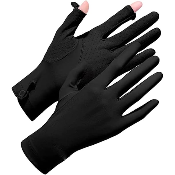 Guantes De Protección Solar Mujer,upf 50+ Guantes De Protección Uv,apertura En 2 Dedos Guantes Antideslizantes Transpirables Para Golf,ciclismo Y Manejar Apto Para Touch Screen