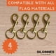 thumbnail image 2 of Clips para Bandera Silginnes Paquete de 4 en Latón Bronce de 8 cm con Broche, 2 of 7