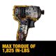 thumbnail image 5 of Destornillador de impacto DEWALT 20V MAX inalámbrico sin escobillas 1/4 de 3 velocidades, 5 of 6