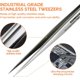 thumbnail image 2 of TOWOT Precision Tweezers de acero inoxidable con punta fina, 2 of 3