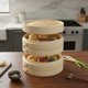 thumbnail image 3 of Juego de Vaporeras de Bambú - 24cm Grande para Dumplings de 2 Niveles para Ollas - Cocina Asiática Dim Sum Bao Buns Momo Arroz - Kit de Vaporeras Chinas Naturales, 3 of 8