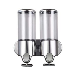 Magideal - Dispensador De Bomba, Dispensador De Jabón, Contenedor De Champú Para Baño, Contenedores De Botellas Con Bomba Rellenables, Dispensador De Champú Para 2 Ranuras