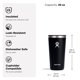 thumbnail image 2 of Vaso Hydro Flask All Around de 600 ml con tapa a presión Trillium, 2 of 5