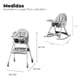 thumbnail image 2 of Silla Comer Bebe Doble Altura Safe Baby Mecedora Reclinable Gris, 2 of 6