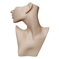 Magideal - Exhibición De Collar Y Aretes Soporte De Joyería Media Cara Modelo Femenino Cabeza Exhibición De Aretes Soportes Exhibición De Maniquí De Joyería Para , Color De Piel