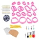 thumbnail image 1 of Polímero de arcilla polimérica, suministros DIY con tarjetas para pendientes, ganchos para pendientes, anillos de salto, pendientes arte , Rosado 056 a 187 pulgadas, 1 of 5