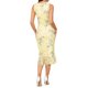 thumbnail image 3 of INSPIRE CHIC Vestido ajustado floral de verano para mujer sin mangas con cuello cuadrado y malla fruncida cola de pez XL Amarillo, 3 of 6